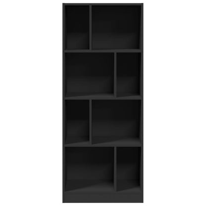 Bücherregal Schwarz 57x28,5x141 cm Holzwerkstoff