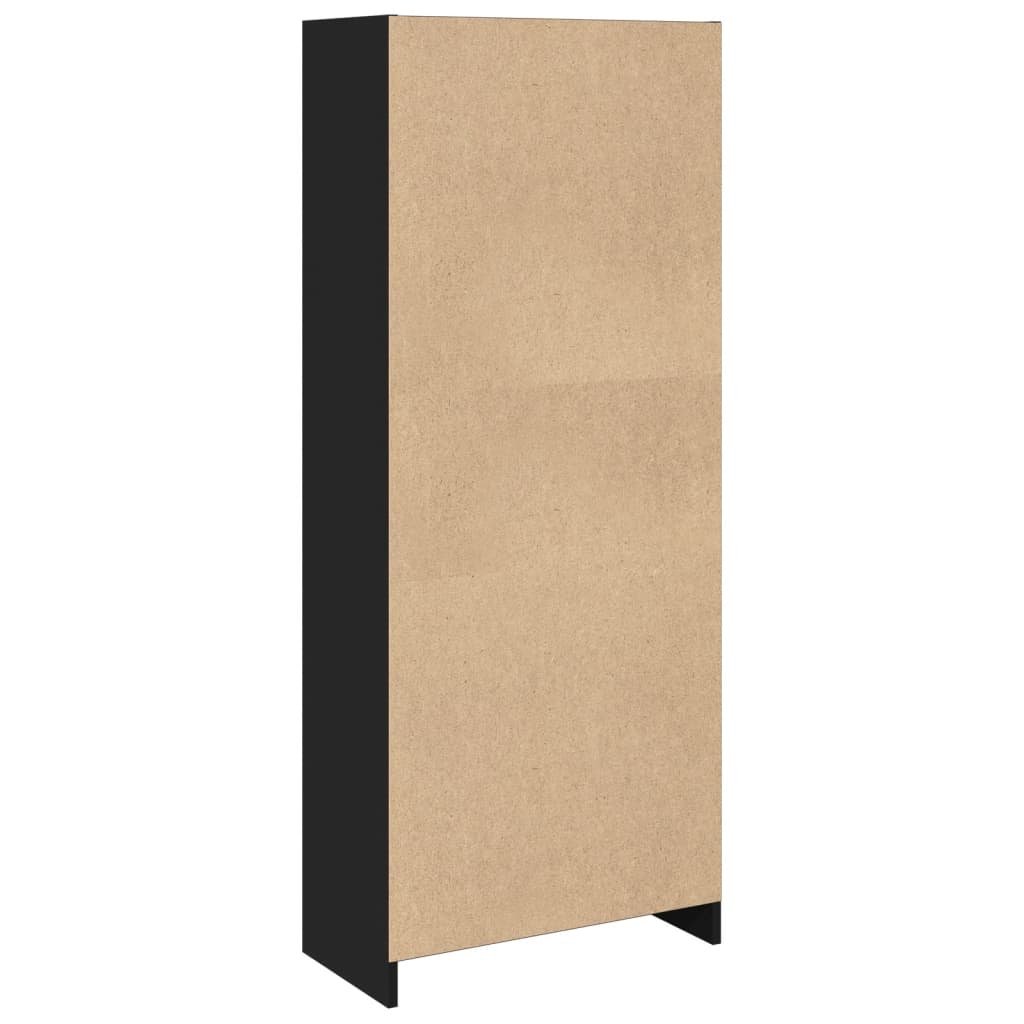 Bücherregal Schwarz 57x28,5x141 cm Holzwerkstoff