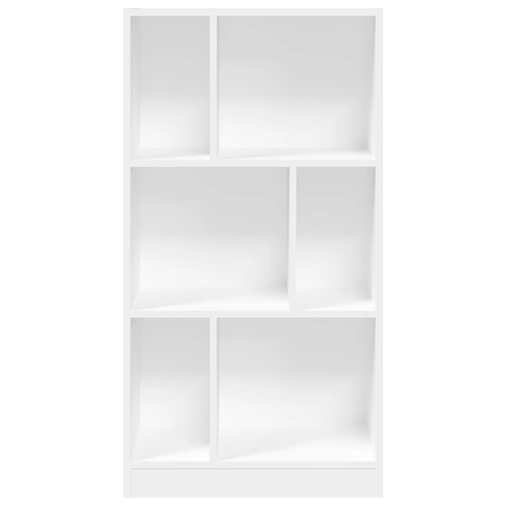 Bücherregal Weiß 57x28,5x107,5 cm Holzwerkstoff