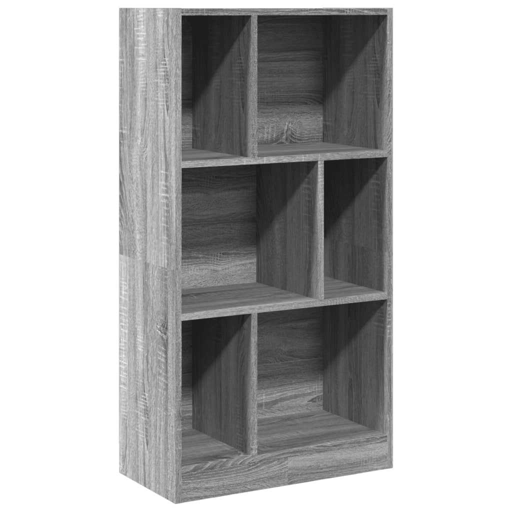 Bücherregal Grau Sonoma 57x28,5x107,5 cm Holzwerkstoff