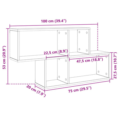 Wandregal Sonoma-Eiche 100x20x53 cm Holzwerkstoff