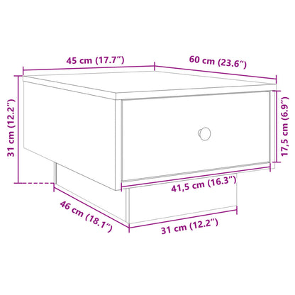 Couchtisch Weiß 60x45x31 cm Holzwerkstoff