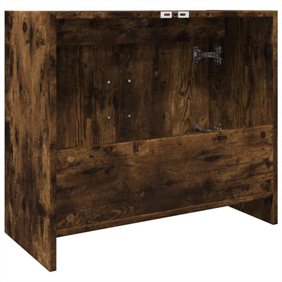 Waschbeckenschrank Räuchereiche 63x29x55 cm Holzwerkstoff