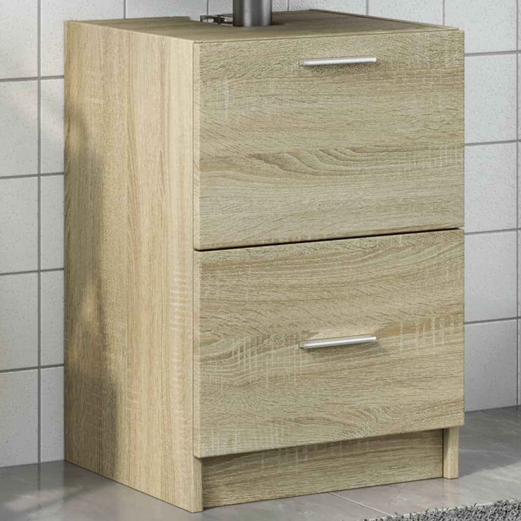 Waschbeckenunterschrank Sonoma-Eiche 40x37x59 cm Holzwerkstoff