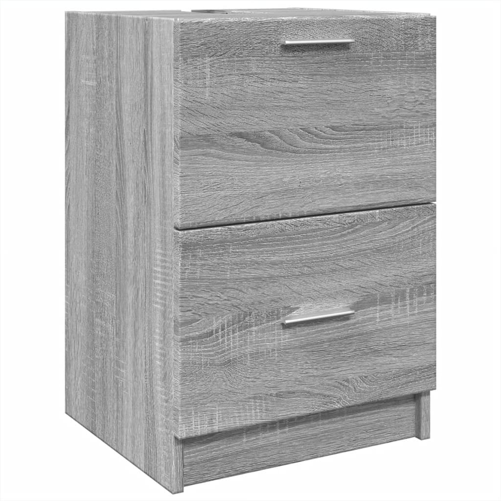 Waschbeckenunterschrank Grau Sonoma 40x37x59 cm Holzwerkstoff