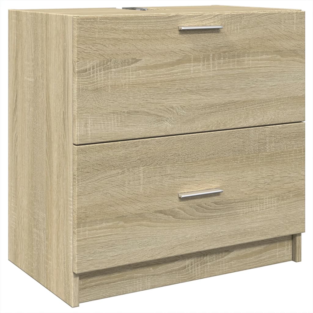 Waschbeckenunterschrank Sonoma-Eiche 59x37x59 cm Holzwerkstoff