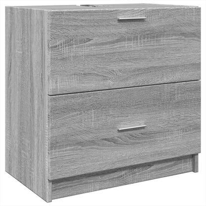 Waschbeckenunterschrank Grau Sonoma 59x37x59 cm Holzwerkstoff