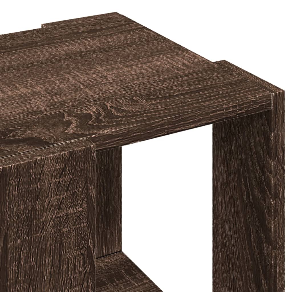 Couchtisch Braun Eichen-Optik 32x32x30 cm Holzwerkstoff