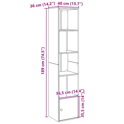 Bücherregal Weiß 40x36x189 cm Holzwerkstoff