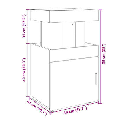 Barwagen Braun Eichen-Optik 50x41x89 cm Holzwerkstoff