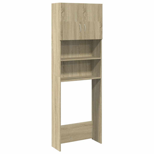 Waschmaschinenschrank Sonoma-Eiche 64x25,5x190 cm Holzwerkstoff