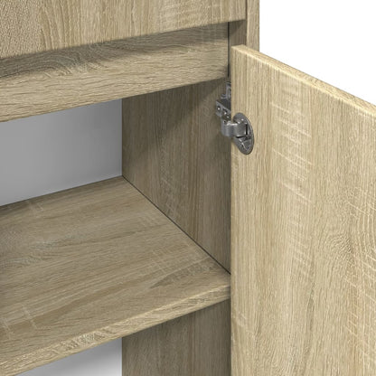 Badezimmerschrank Sonoma-Eiche 30x30x95 cm Holzwerkstoff