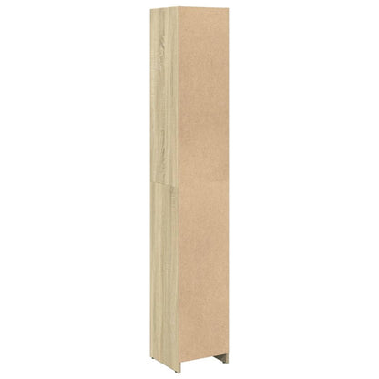 Badezimmerschrank Sonoma-Eiche 30x30x183,5 cm Holzwerkstoff