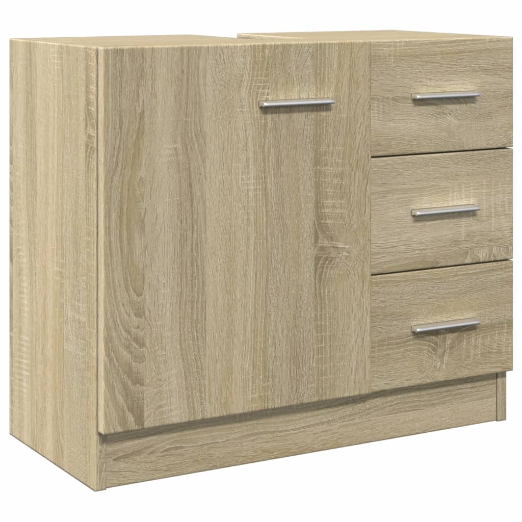 Waschbeckenunterschrank Sonoma-Eiche 63x30x54 cm Holzwerkstoff