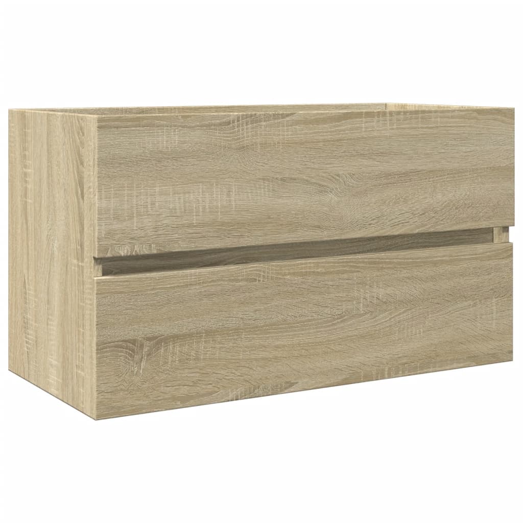 Waschbeckenunterschrank Sonoma-Eiche 80x38,5x45cm Holzwerkstoff