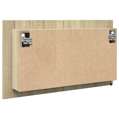 LED-Spiegelschrank Sonoma-Eiche 80x12x45 cm Holzwerkstoff