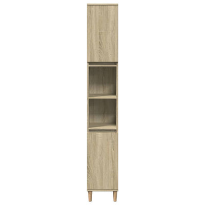 Badschrank Sonoma-Eiche 30x30x190 cm Holzwerkstoff