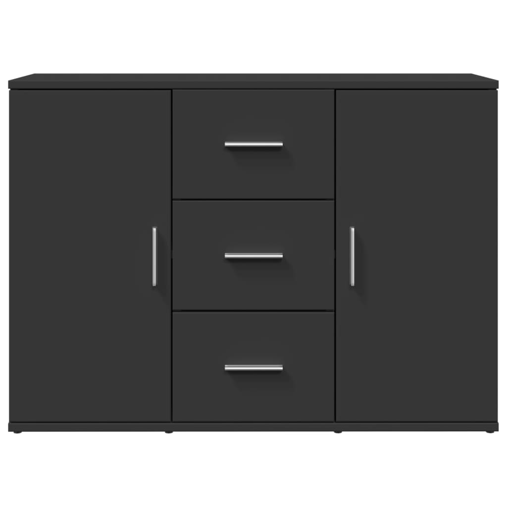 Sideboard Schwarz 90,5x29,5x65 cm Holzwerkstoff