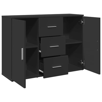 Sideboard Schwarz 90,5x29,5x65 cm Holzwerkstoff