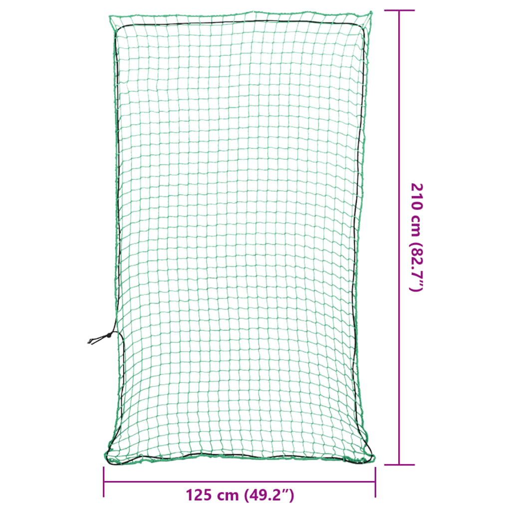 Anhängernetz mit Gummiseil Grün 2,1x1,25 m PP