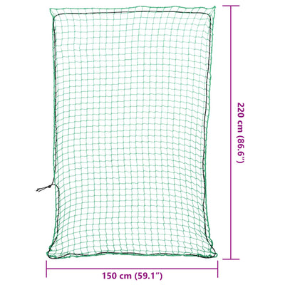 Anhängernetz mit Gummiseil Grün 2,2x1,5 m PP