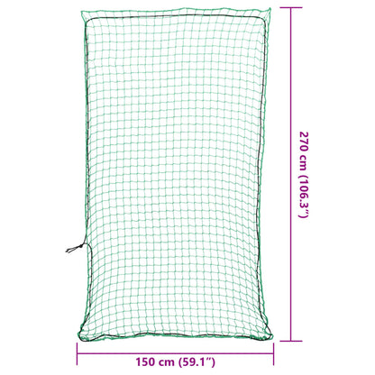 Anhängernetz mit Gummiseil Grün 2,7x1,5 m PP