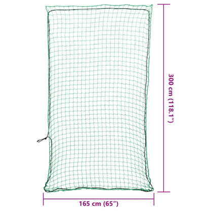 Anhängernetz mit Gummiseil Grün 3x1,65 m PP