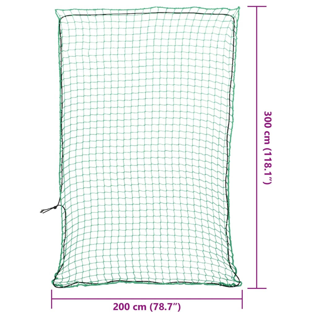 Anhängernetz mit Gummiseil Grün 3x2 m PP