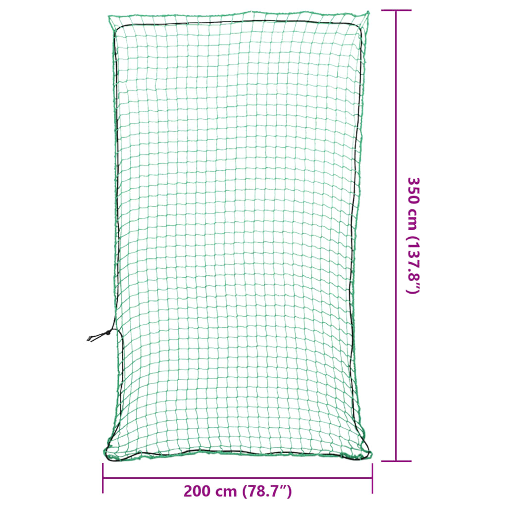 Anhängernetz mit Gummiseil Grün 3,5x2 m PP