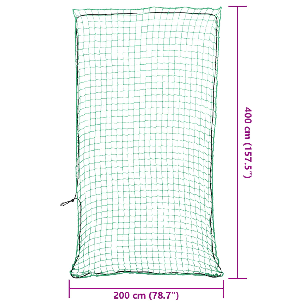 Anhängernetz mit Gummiseil Grün 4x2 m PP