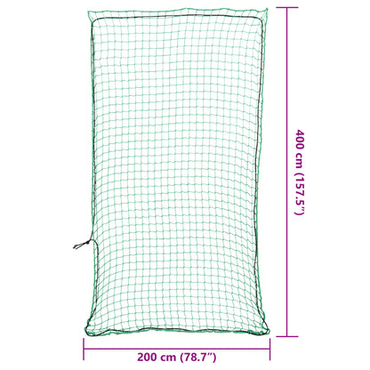 Anhängernetz mit Gummiseil Grün 4x2 m PP