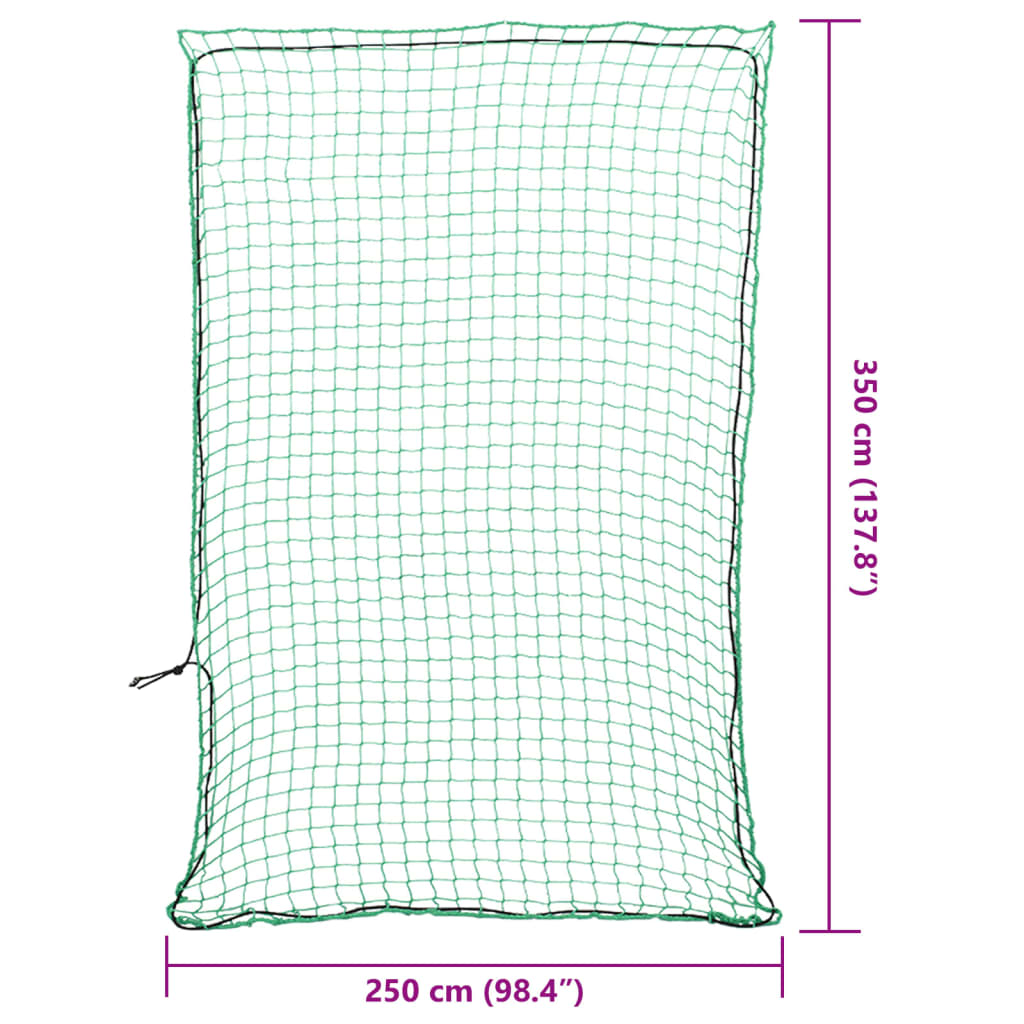 Anhängernetz mit Gummiseil Grün 3,5x2,5 m PP