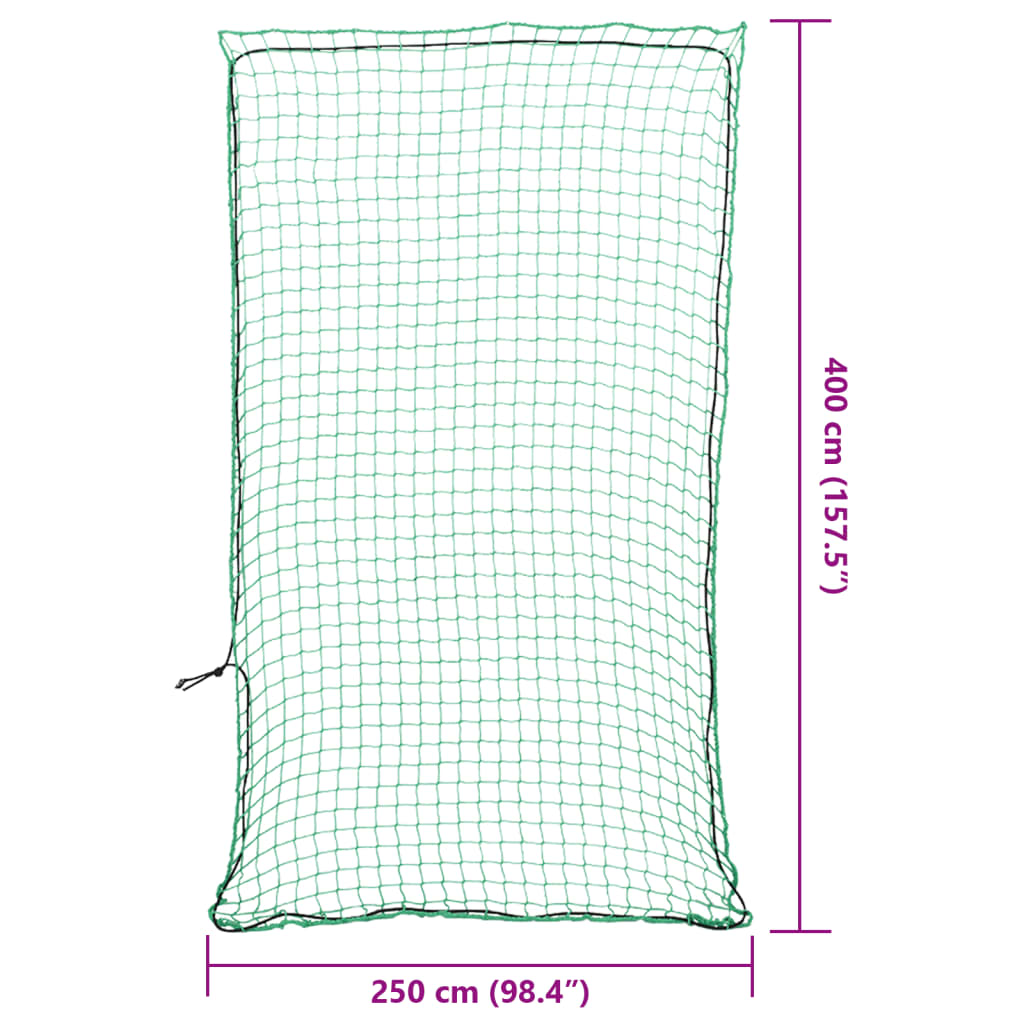 Anhängernetz mit Gummiseil Grün 4x2,5 m PP