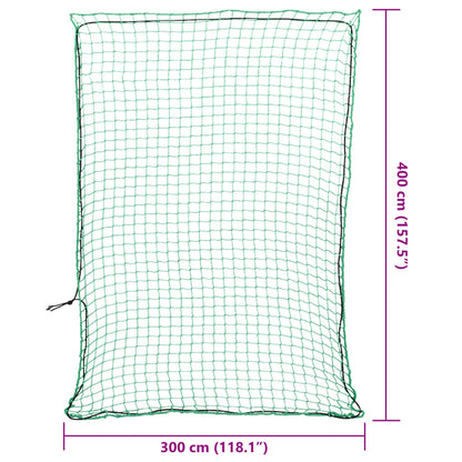 Anhängernetz mit Gummiseil Grün 4x3 m PP