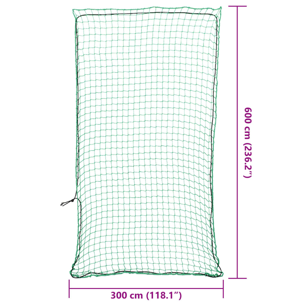 Anhängernetz mit Gummiseil Grün 6x3 m PP