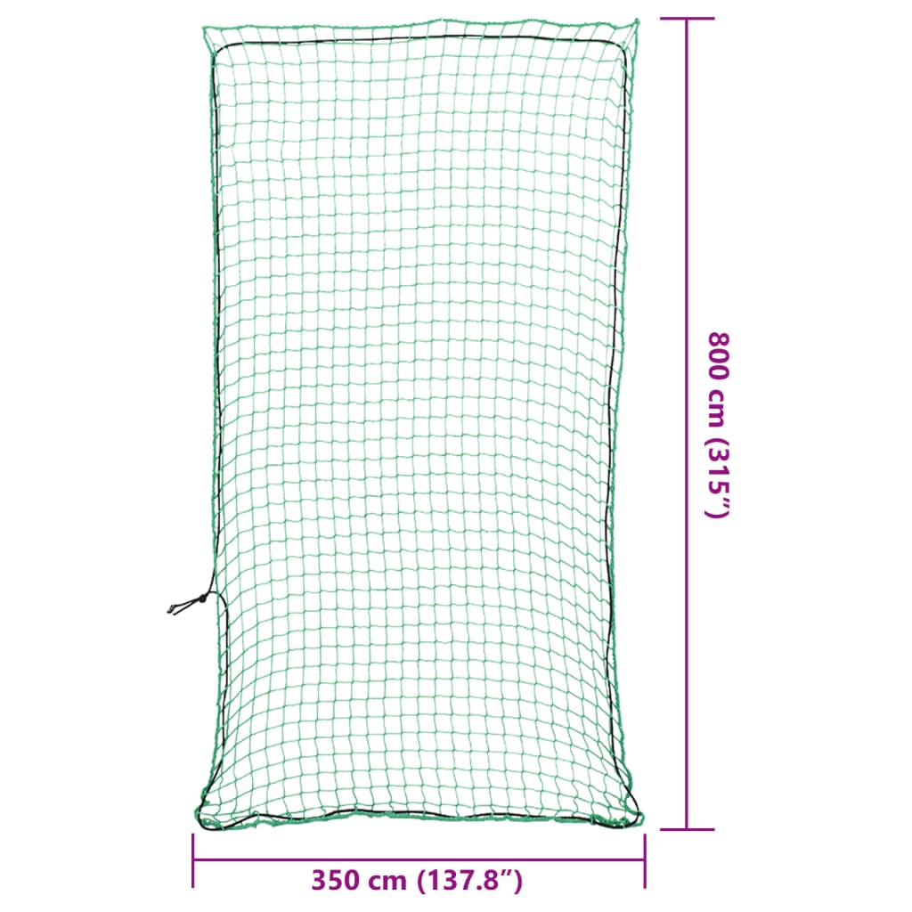 Anhängernetz mit Gummiseil Grün 8x3,5 m PP