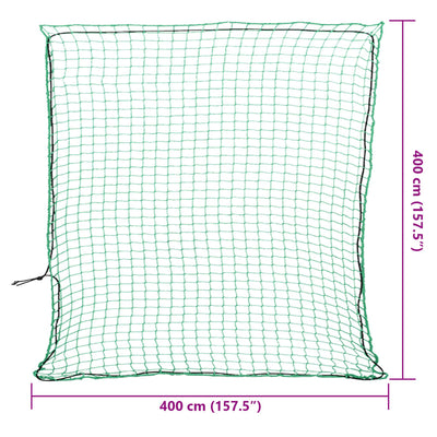 Anhängernetz mit Gummiseil Grün 4x4 m PP