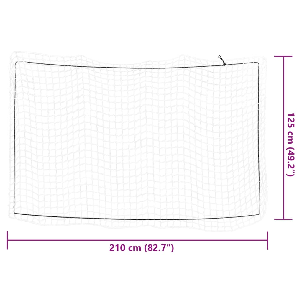 Anhängernetz mit Gummiseil Weiß 2,1x1,25 m PP