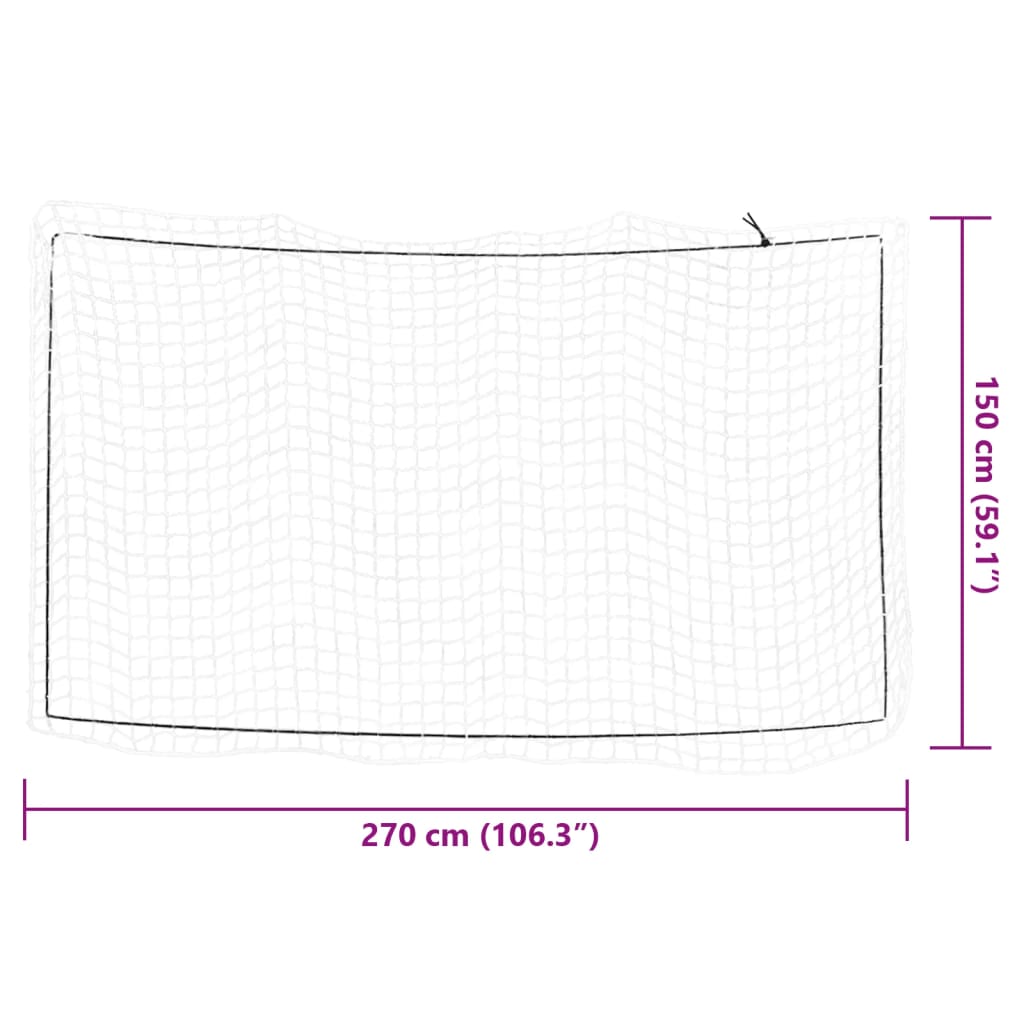 Anhängernetz mit Gummiseil Weiß 2,7x1,5 m PP