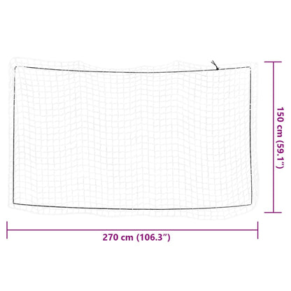 Anhängernetz mit Gummiseil Weiß 2,7x1,5 m PP