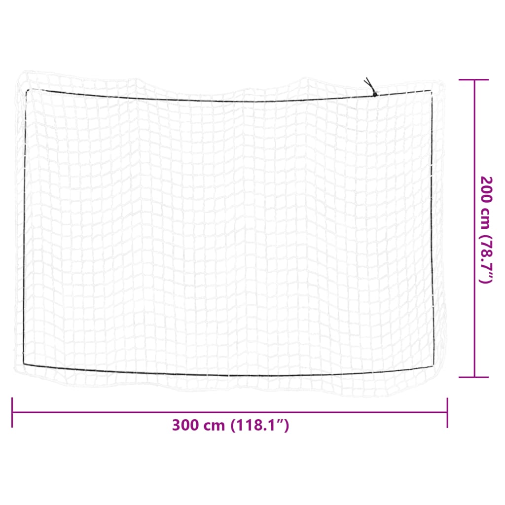 Anhängernetz mit Gummiseil Weiß 3x2 m PP