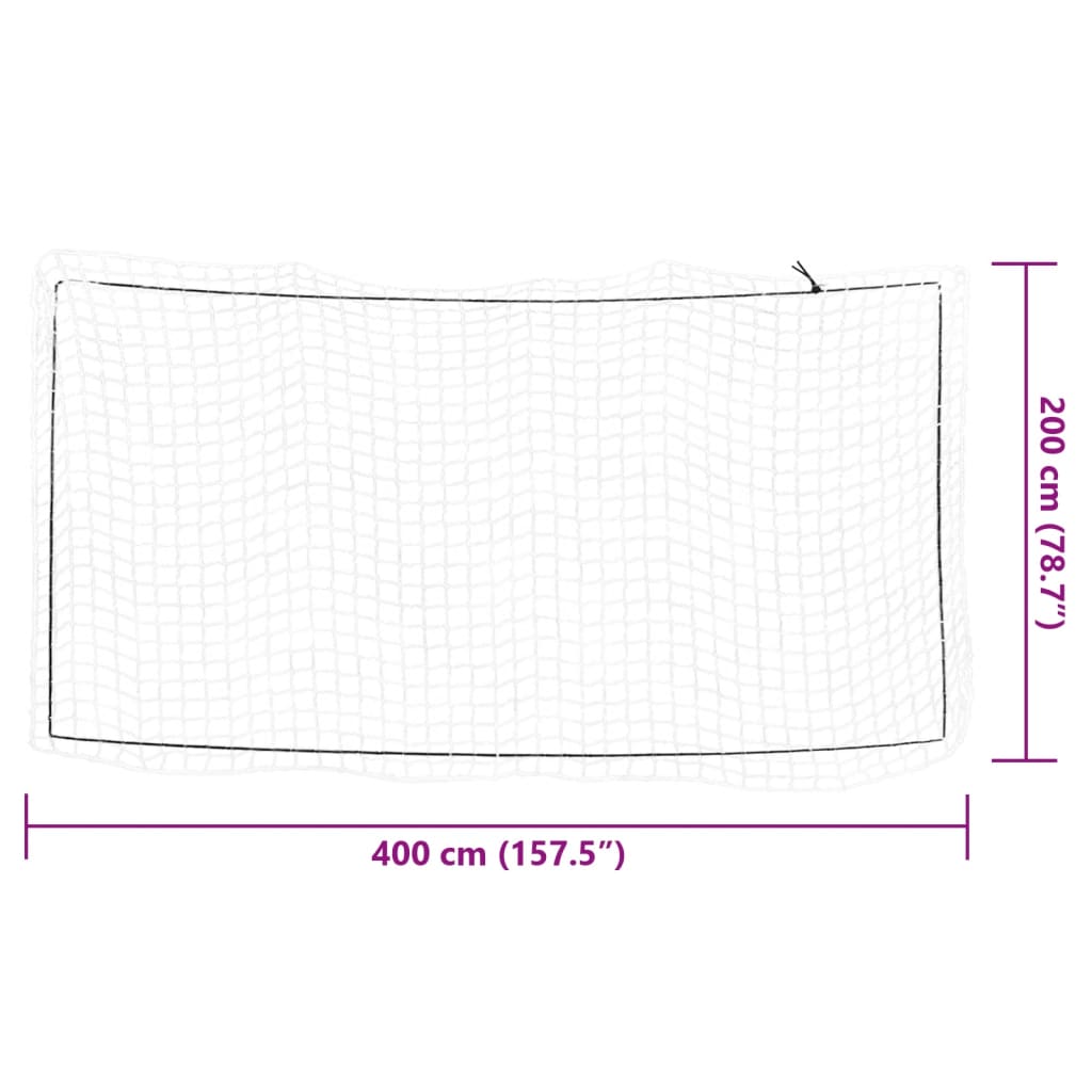 Anhängernetz mit Gummiseil Weiß 4x2 m PP