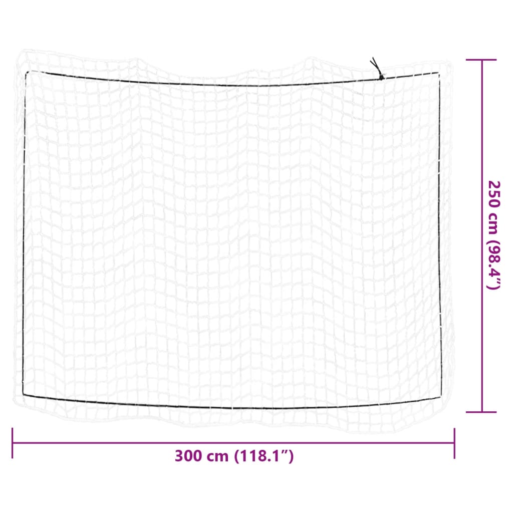 Anhängernetz mit Gummiseil Weiß 3x2,5 m PP