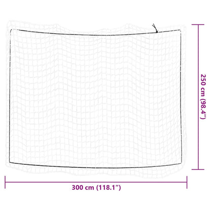 Anhängernetz mit Gummiseil Weiß 3x2,5 m PP