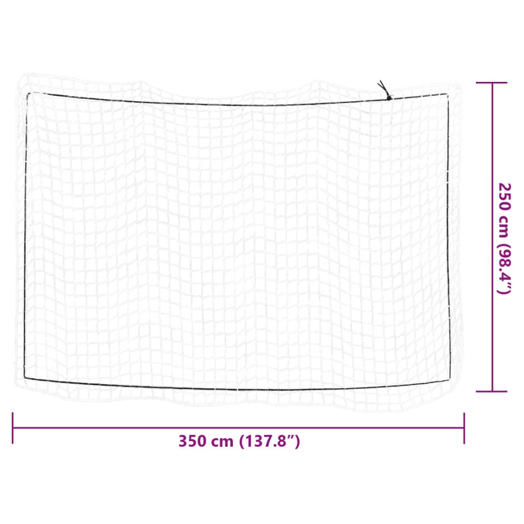 Anhängernetz mit Gummiseil Weiß 3,5x2,5 m PP