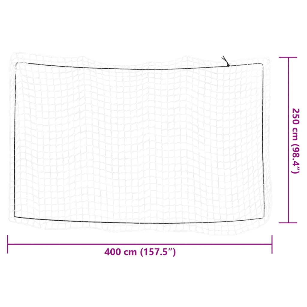 Anhängernetz mit Gummiseil Weiß 4x2,5 m PP