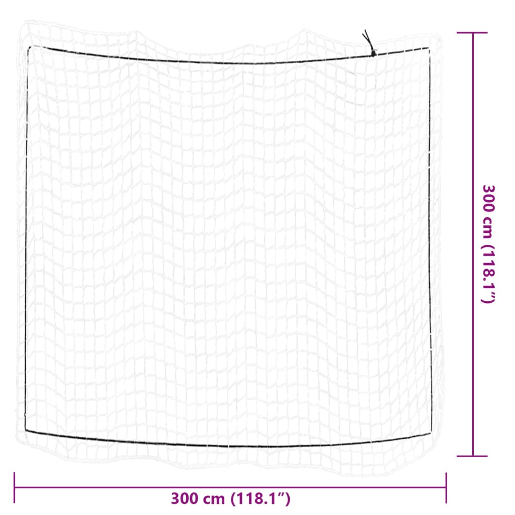 Anhängernetz mit Gummiseil Weiß 3x3 m PP