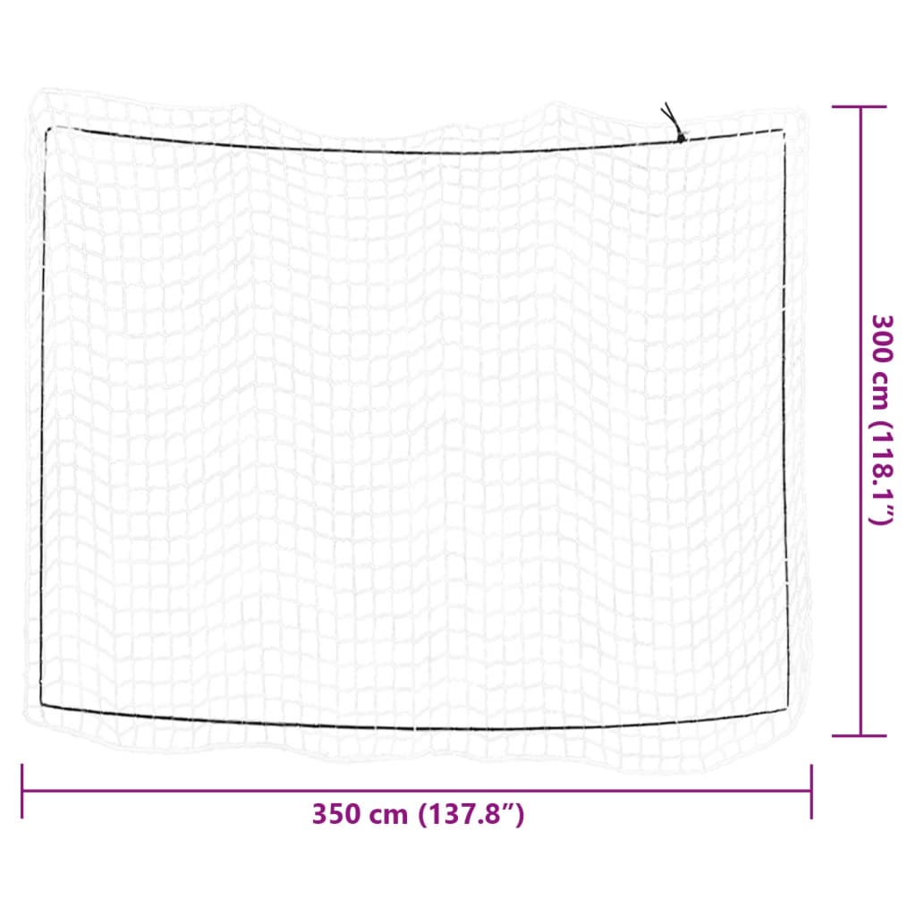 Anhängernetz mit Gummiseil Weiß 3,5x3 m PP