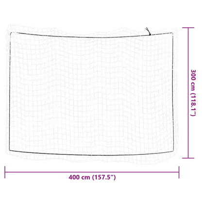 Anhängernetz mit Gummiseil Weiß 4x3 m PP