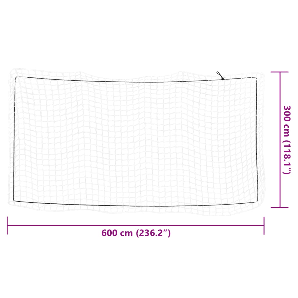 Anhängernetz mit Gummiseil Weiß 6x3 m PP